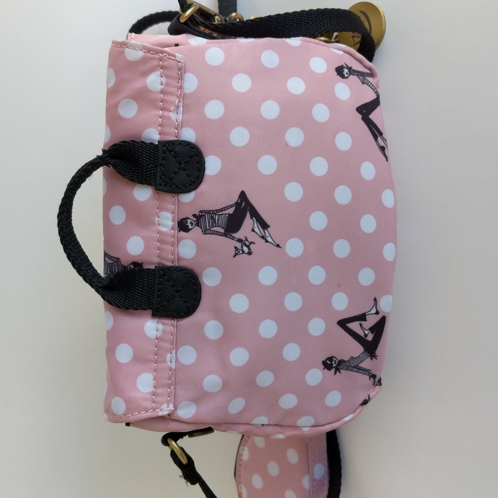 IZAK Pink Zazie Dots Flap Crossbody Bag, Coin Purse and Key Chain - Picture 6 of 15
